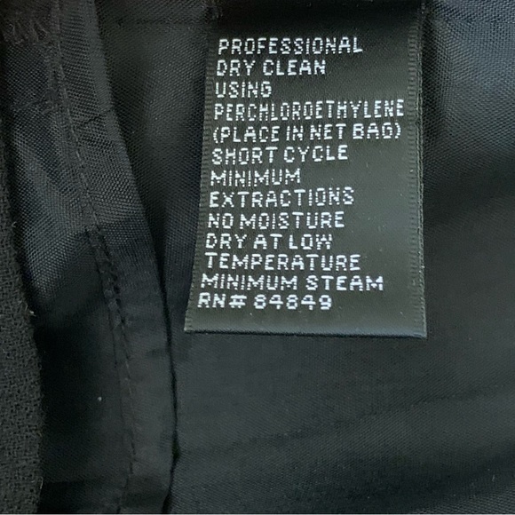 Carmen Marc Valvo Black Beaded 3/4 Sleeve Wool Cocktail Sheath Dress Size 10 - Picture 9 of 11